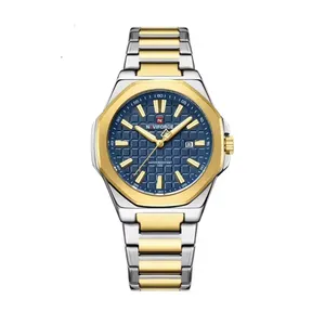 Naviforce NF9258 Stainless Steel Strap Water Resistant Analog Men Wristwatch