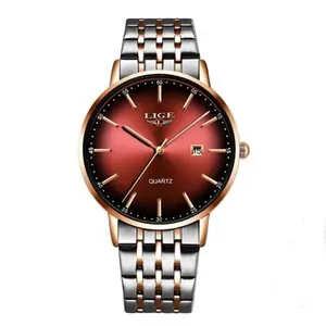 LIGE 10037 Stainless Steel Complete Calendar Luxury Women's Watch - Variant 4