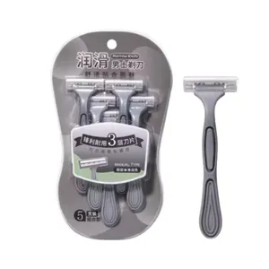 Lmltop SY313 Flexible Triple Blades Body Underarm Shaving Trimmer Razor 5pcs Set 