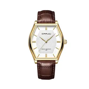 CRRJU 5020 Genuine Leather Strap Quartz Analog Luxury Redefined Men’s Fashion Watch - Variant 2