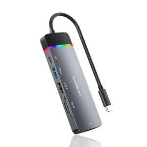 Yuanxin X-32036 6 in 1 Type-C RGB Hub