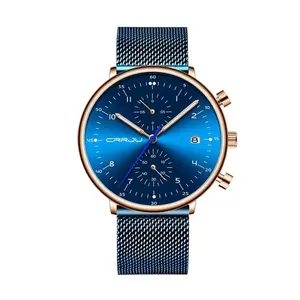 CRRJU 2278 Comfortable Mesh Stainless Steel Ultra Slim Modern Fashion Men's Watch - Variant 4