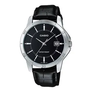 CASIO MTP-V004L-1AUDF Classic Leather Strap Stainless Steel Men's Analog Quartz Watch