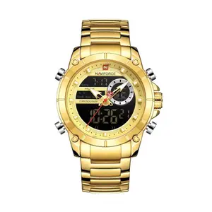 Naviforce NF9163 Stainless Steel Dual Movement Military Sport Men's Watch - Variant 4