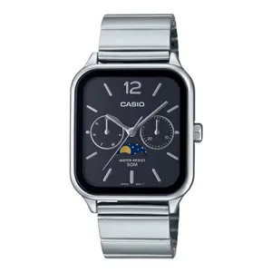 CASIO MTP-M305D-1AVDF Moon Chaser Silver Stainless Steel Chain Unisex Analog Watch - Variant 1