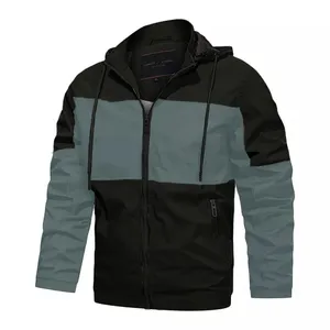 High Quality Two Tone Jacket Menes Zip Up Color Block Jackets