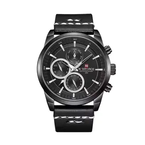Naviforce NF9148 Custom Luxury Leather Strap Quartz Casual Men's Watch - Variant 1