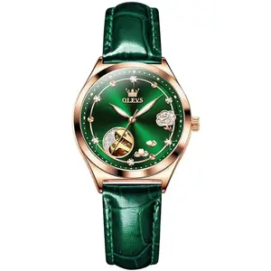 OLEVS 6601 Luxury Diamond Rose Waterproof Women's Hollow Mechanical Watch - Variant 2
