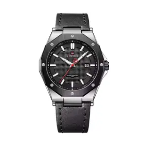 Naviforce NF9200 Luxury Genuine Leather Strap Quartz Movement Casual Fashion Men's Watch - Variant 1