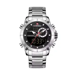 Naviforce NF9163 Stainless Steel Dual Movement Military Sport Men's Watch - Variant 2