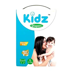 Kidz Dry Lock Ensures Low Rewet Belt System Baby Diaper