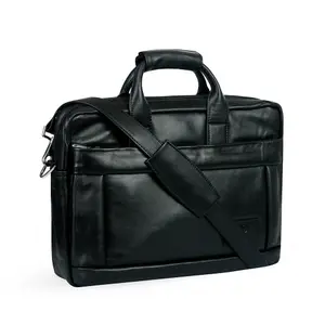 Mens Waterproof Vintage Leather 17 Inch Large Office Business Bag