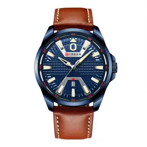  Curren 8379 Genuine Leather Strap Quartz Comfortable Men's Watch  - Variant 3