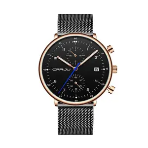 CRRJU 2278 Comfortable Mesh Stainless Steel Ultra Slim Modern Fashion Men's Watch - Variant 3
