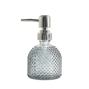 250ml Refillable Wash Hand Shampoo Liquid Container Soap Pump Dispenser Glass Pump Bottle