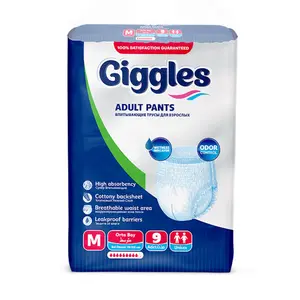 Giggles Upto 12 hours dryness Soft and Cotton-Like Layer Adult Pants