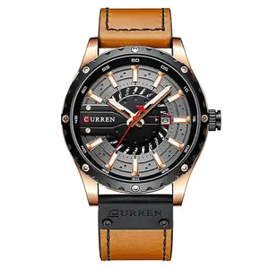 Curren 8374 Comfortable Genuine Leather Strap Casual Men's Watch