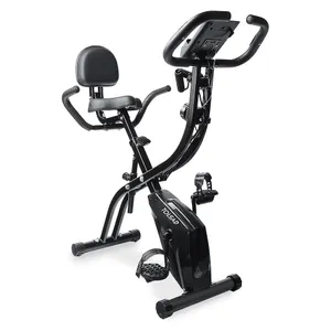 Folding Upright Exercise Bike with Adjustable Resistance  