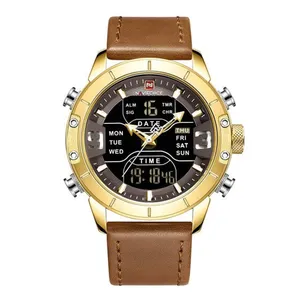 NAVIFORCE 9153-L Genuine Leather Strap Stylish Men's Watch - Variant 4