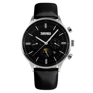Skmei 9117 Genuine Leather Strap Classic Quartz Men's Watch - Variant 1