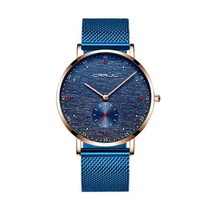CRRJU 2163 Minimalist Stainless Steel Multifunctional Analog Quartz Men's Watch
