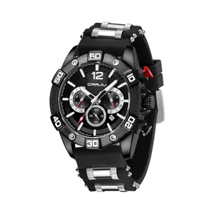 CRRJU 2292 Ultimate Comfort Silicone Strap Timeless Elegance Quartz Sport Men's Watch