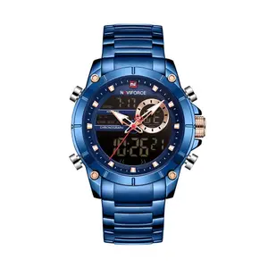 Naviforce NF9163 Stainless Steel Dual Movement Military Sport Men's Watch - Variant 3