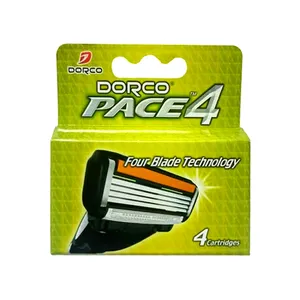 Dorco PACE 4 Pro Razor Blades for Men Pack of 4 Refills