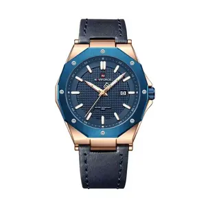 Naviforce NF9200 Luxury Genuine Leather Strap Quartz Movement Casual Fashion Men's Watch - Variant 4