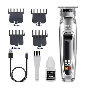 Kemei KM-2261 Rechargeable Hair & Beard Trimmer for Men with Digital Display