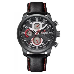 NaviForce NF9211L Chronograph Leather Strap Luminous Men's Watch - Variant 1