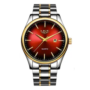 LIGE 9937 Analog Stainless Steel Calendar Luxury Men's Watch - Variant 2