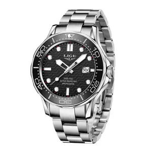 LIGE 8936 Analog Stainless Steel Waterproof Luxury Men's Watch - Variant 2