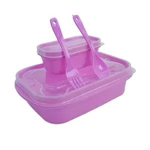Dual Compartment Plastic Lunch Box Container