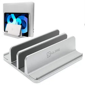 Premium Dual 4 in 1 Vertical Heavy-Duty Polished Aluminum Alloy Laptop Stand