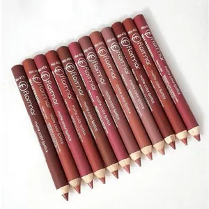 Flormar Rouge 12 Colors Wood Lip Pencil Set Lipstick