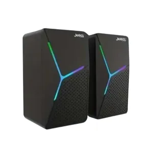 Jedel S-553 3W Dual RGB USB Speaker with 52mm Drivers (Black/Red/Blue Light)