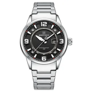 NAVIFORCE NF8044 Luminous Stainless Steel Strap Quartz Men’s Watch - Variant 4