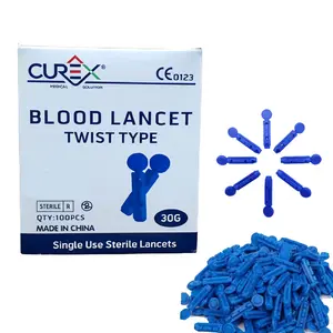 Curex Twist-Type Disposable Blood Lancet for Glucose Testing
