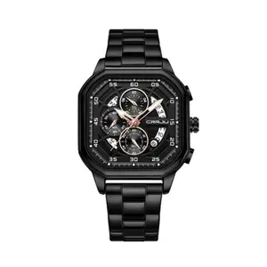 CRRJU 2314 Stainless Steel Square Dial Quartz Luxury Fashion Men's Watch - Variant 3