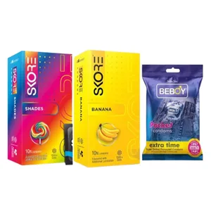 Skore Shadeup Combo 23Pcs Condom Pack – Skore Shades 1500+ Dots 10s