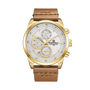 Naviforce NF9148 Custom Luxury Leather Strap Quartz Casual Men's Watch - Variant 2