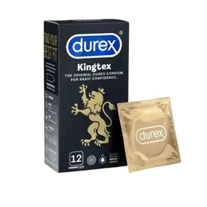 Durex Kingtex Smooth Small 49mm Condom - Lubricated, Snug Fit, 12PCS Pack (Thailand)