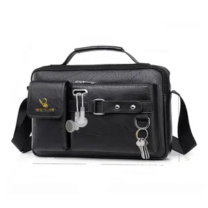 Men's China Artificial Leather Shoulder Office Bag
