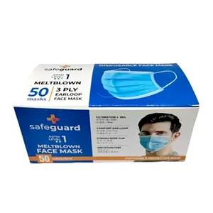 Safeguard Meltblown 50pcs 3Layers Surgical Face Mask