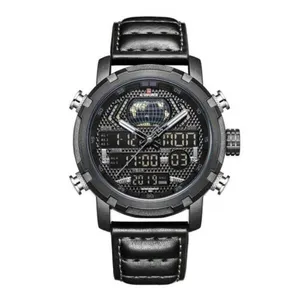 Naviforce NF9160 PU Leather Dual Time Men’s Wrist Watch - Variant 2