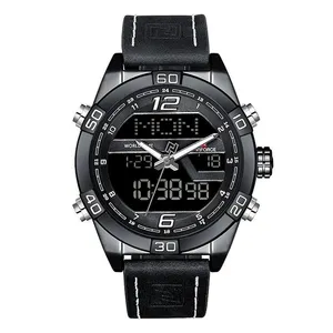 NAVIFORCE NF9128 Dual Display PU Leather Men's Watch - Variant 1