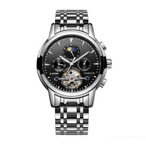 LIGE 9878 Premium Mechanical Stainless Steel Casual Men's Watch