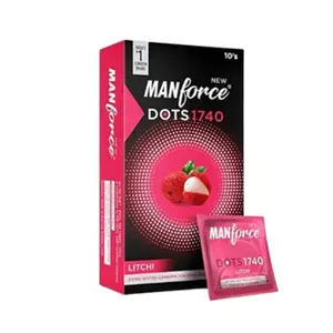 Manforce Litchi 1740 Extra Dotted Condoms - 10Pcs Pack