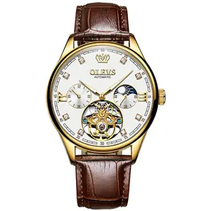 OLEVS 3601 Business Tourbillon Hollow Skeleton Waterproof Luminous Men's Watch - Variant 3